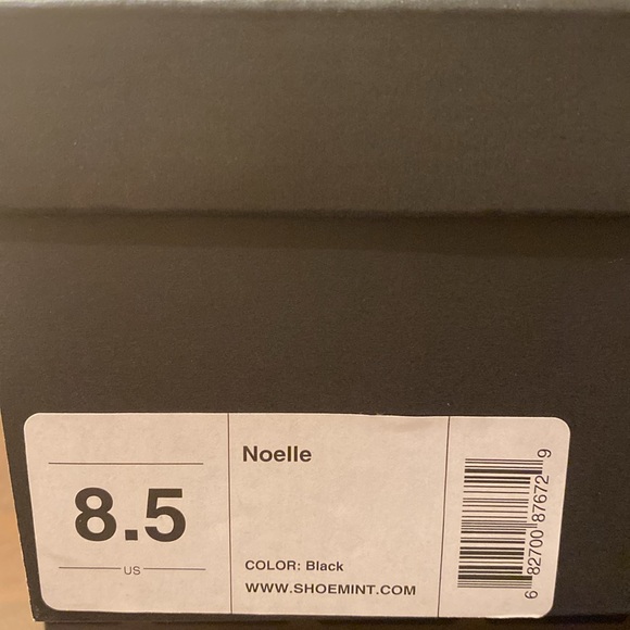 Shoemint Noelle Black Suede Open Toe Lace Back Heels, 8.5 - Picture 8 of 8